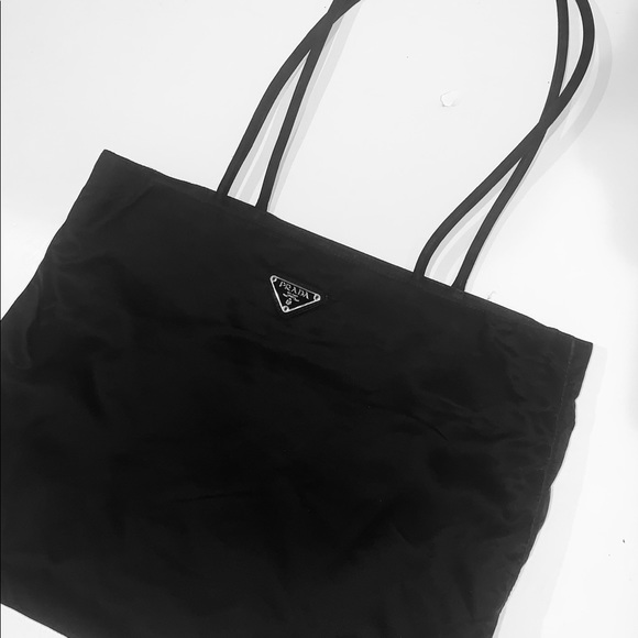 prada black nylon tote